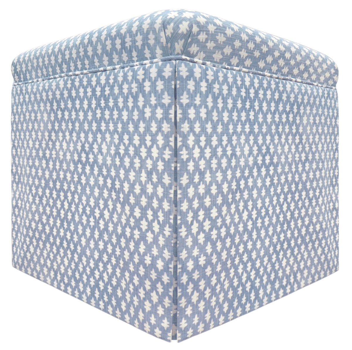THE SKIRTED OTTOMAN :: TILLY PRINT // POWDER BLUE