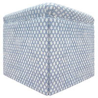 THE SKIRTED OTTOMAN :: TILLY PRINT // POWDER BLUE