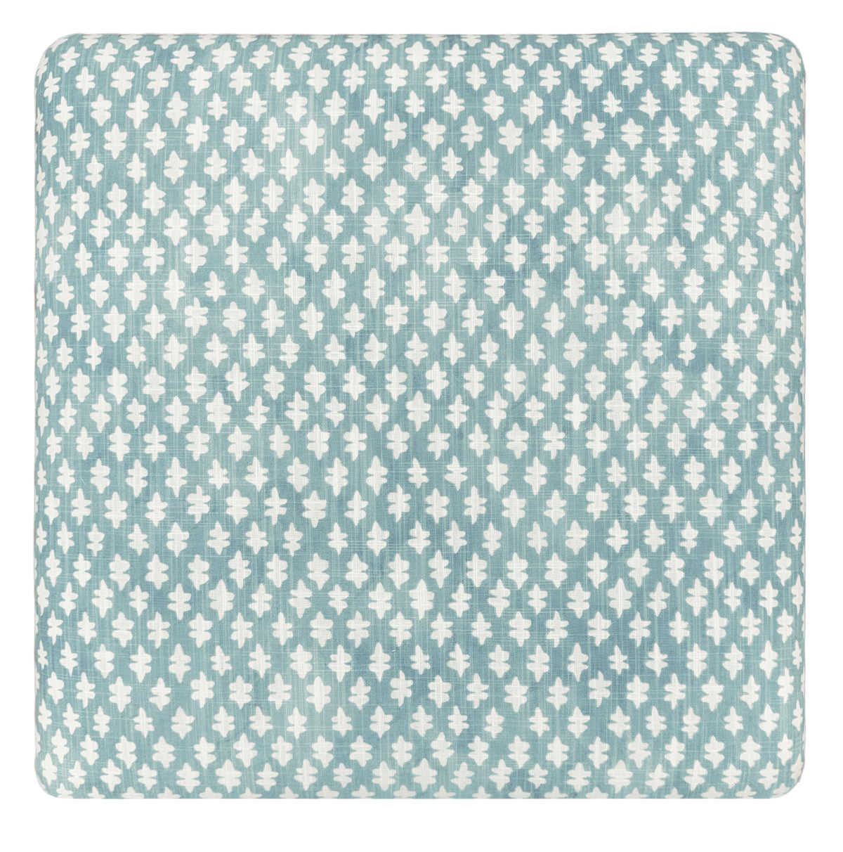 THE SKIRTED OTTOMAN :: TILLY PRINT // SPA BLUE