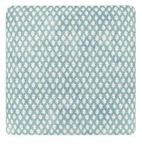 THE SKIRTED OTTOMAN :: TILLY PRINT // SPA BLUE