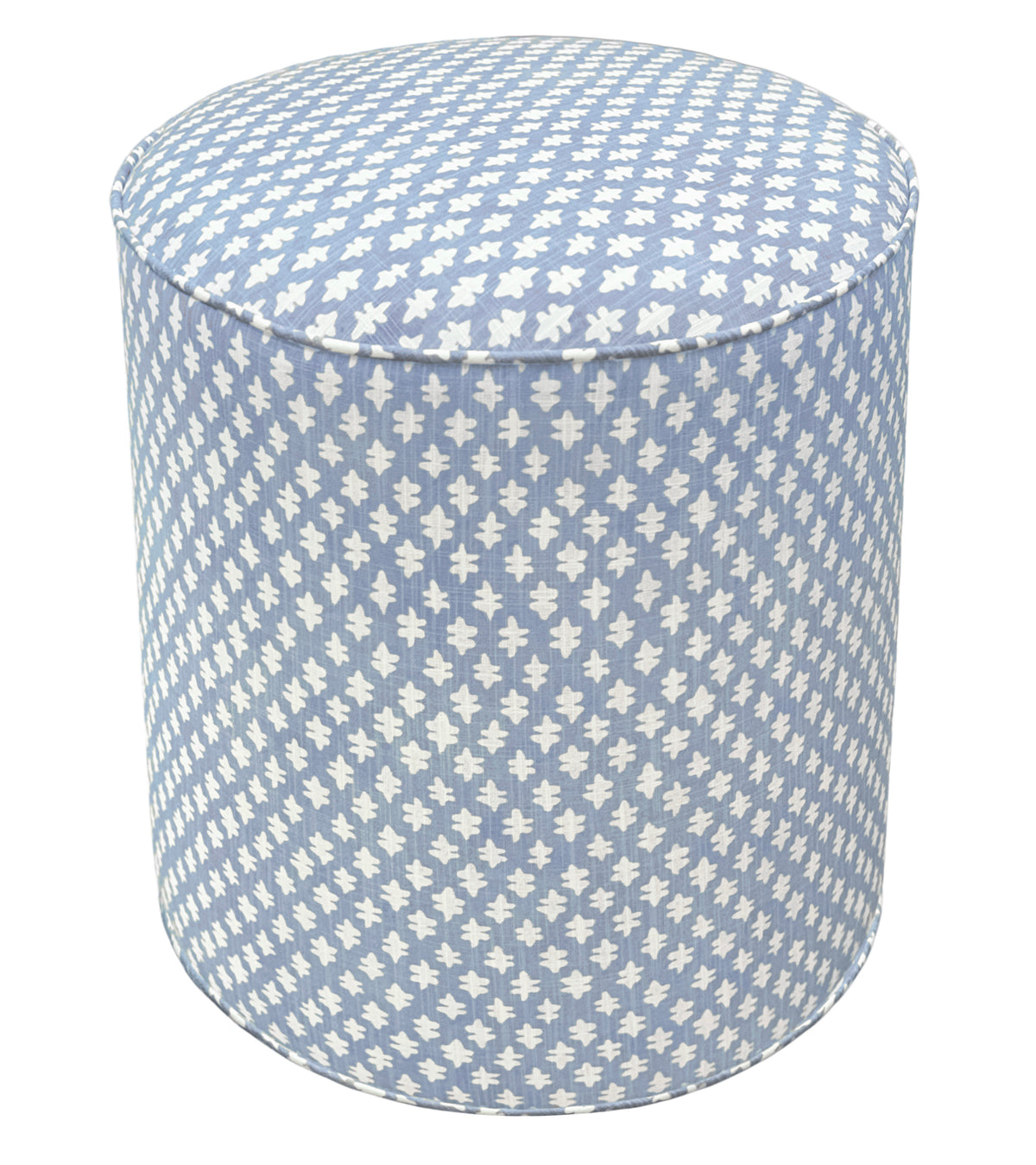 THE TIGHT ROUND OTTOMAN :: TILLY PRINT // POWDER BLUE
