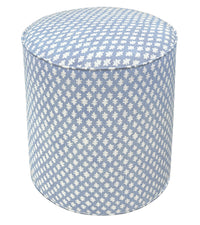 THE TIGHT ROUND OTTOMAN :: TILLY PRINT // POWDER BLUE