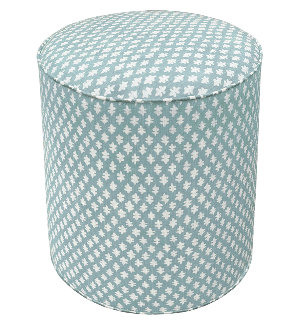 THE TIGHT ROUND OTTOMAN :: TILLY PRINT // SPA BLUE
