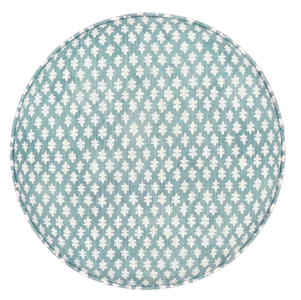 THE TIGHT ROUND OTTOMAN :: TILLY PRINT // SPA BLUE