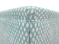 THE SKIRTED OTTOMAN :: TILLY PRINT // SPA BLUE