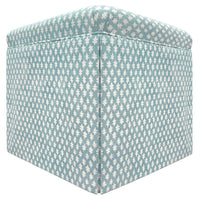 THE SKIRTED OTTOMAN :: TILLY PRINT // SPA BLUE