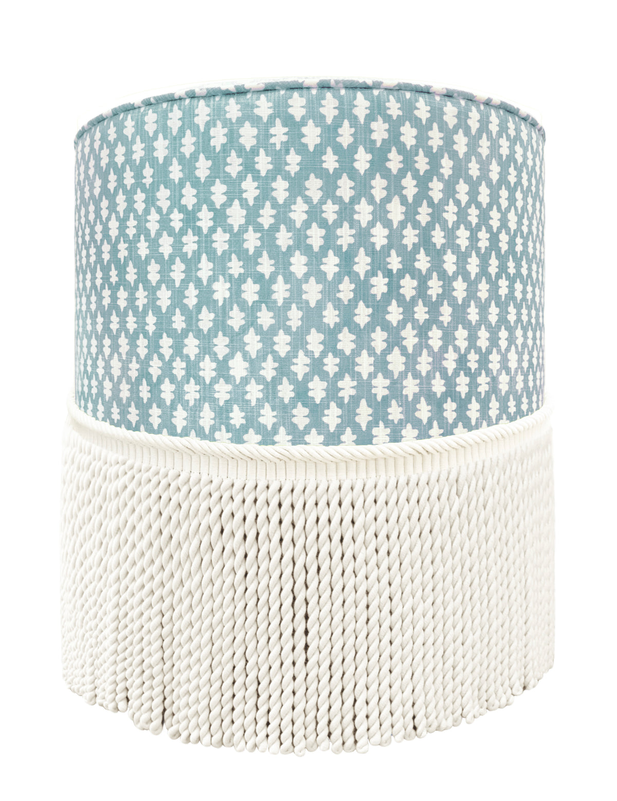 THE TIGHT ROUND OTTOMAN :: TILLY PRINT // SPA BLUE