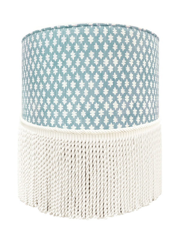 THE TIGHT ROUND OTTOMAN :: TILLY PRINT // SPA BLUE