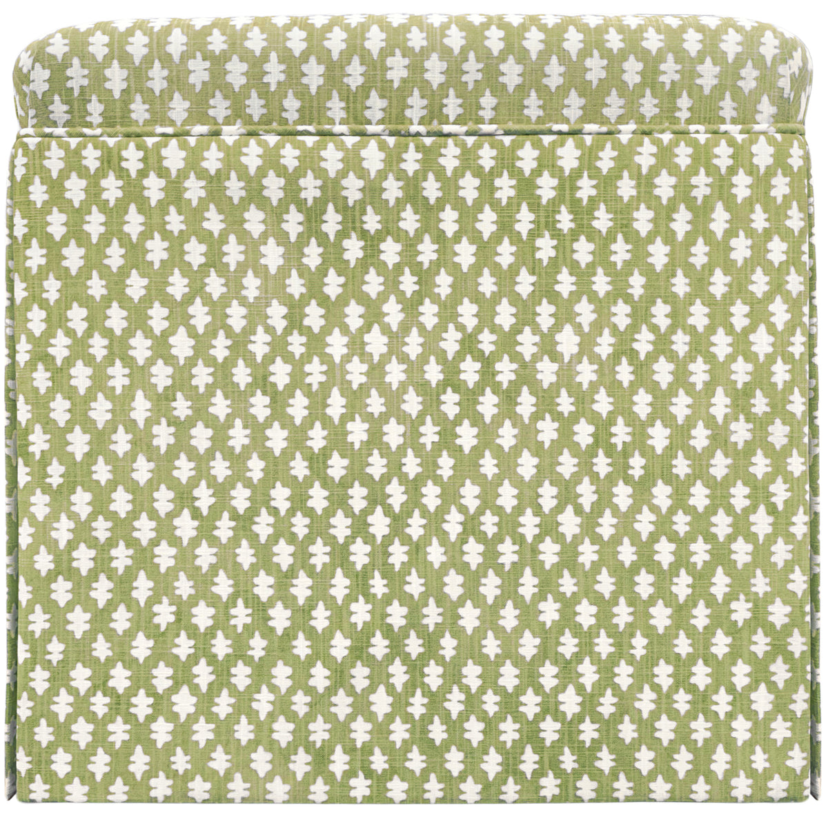 THE SKIRTED OTTOMAN :: TILLY PRINT // CELADON