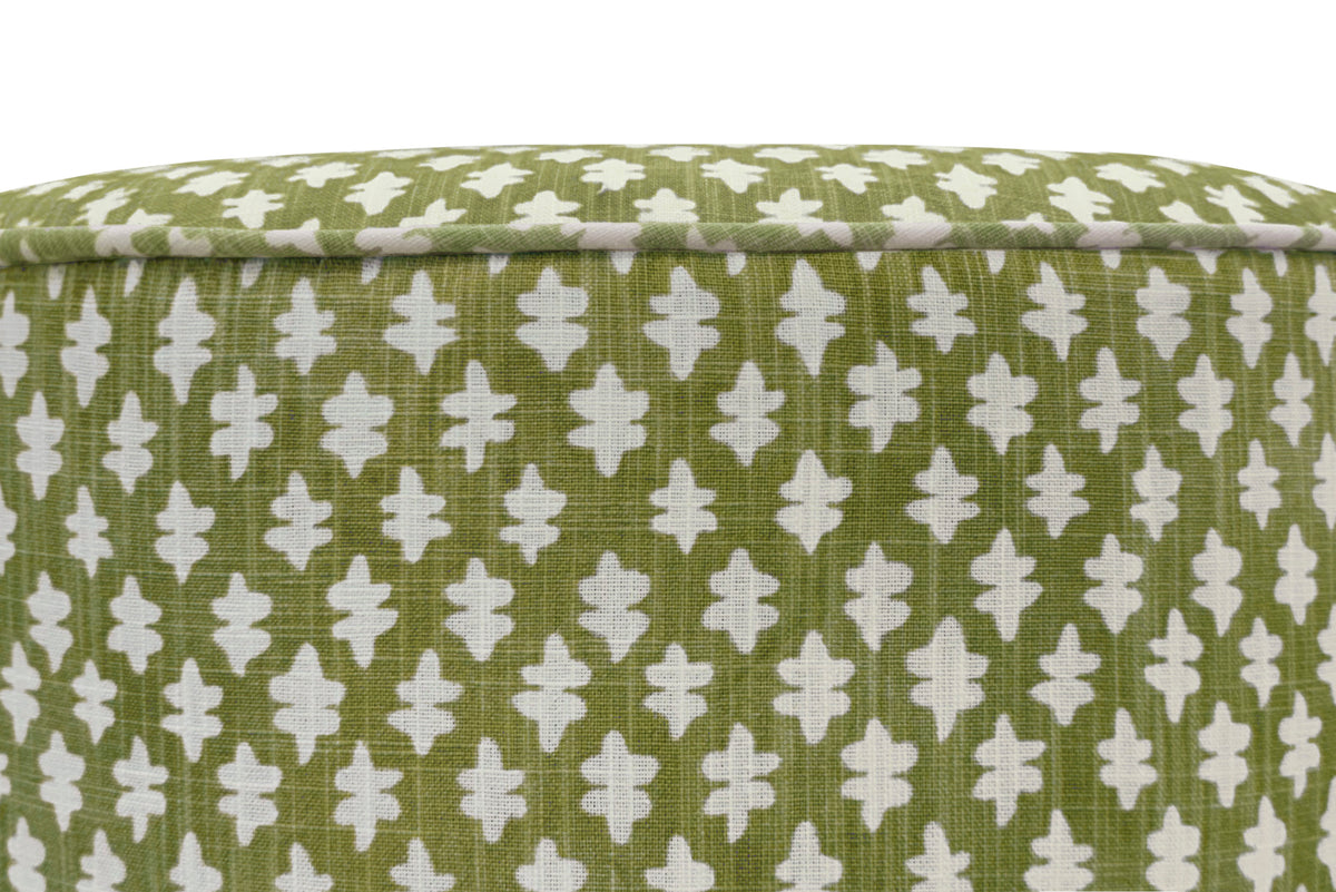 THE TIGHT ROUND OTTOMAN :: TILLY PRINT // OLIVE