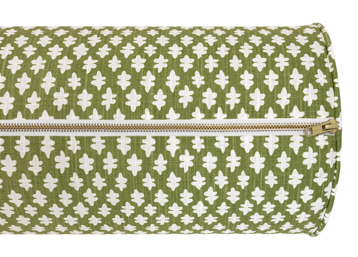 THE BOLSTER :: TILLY PRINT // OLIVE + TAPE TRIM