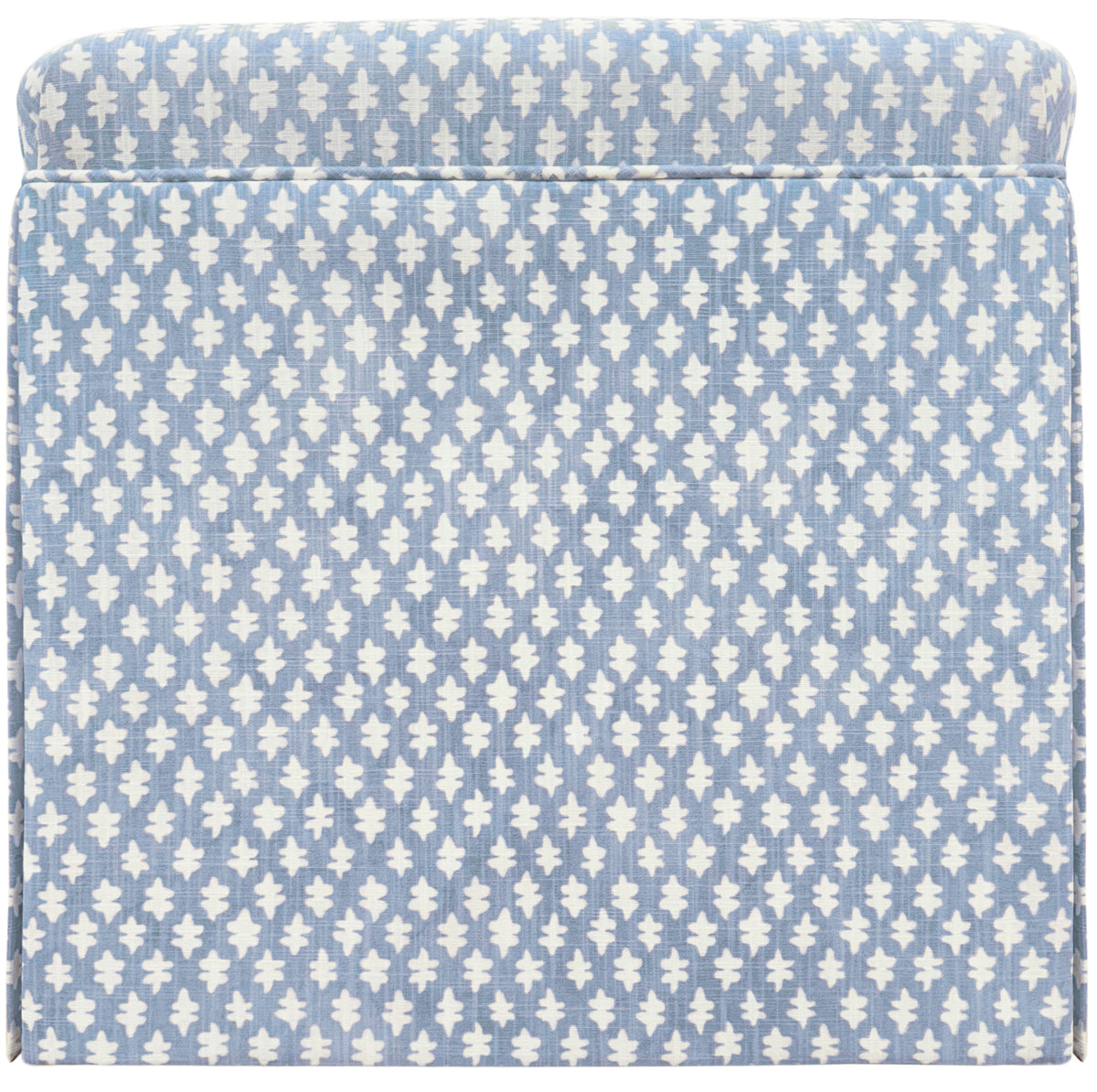 THE SKIRTED OTTOMAN :: TILLY PRINT // POWDER BLUE