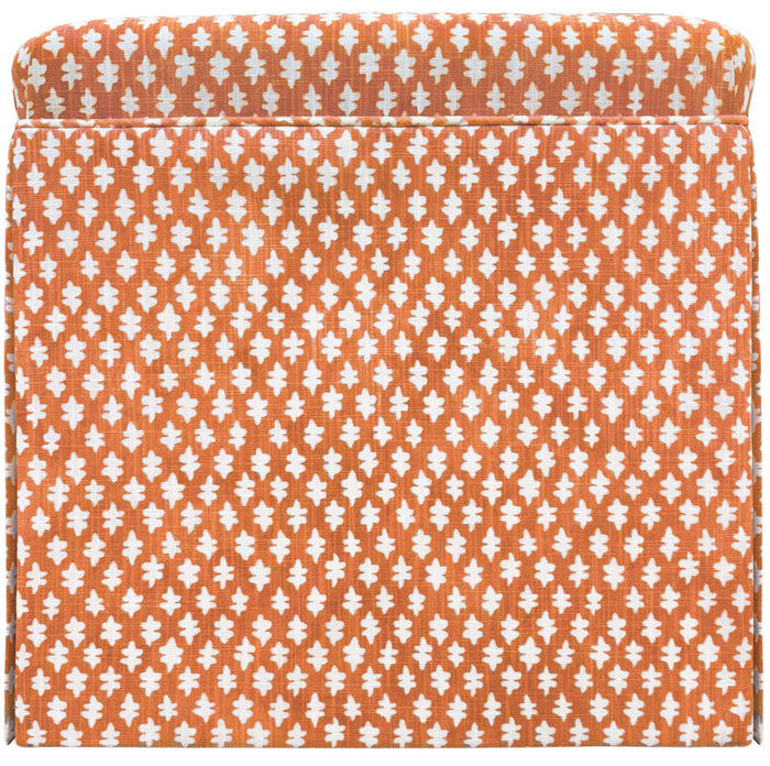 THE SKIRTED OTTOMAN :: TILLY PRINT // TANGERINE