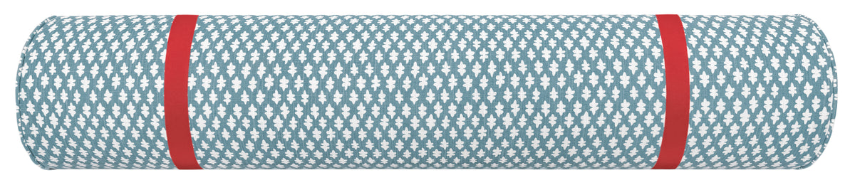 THE BOLSTER :: TILLY PRINT // HYDRANGEA BLUE + TAPE TRIM