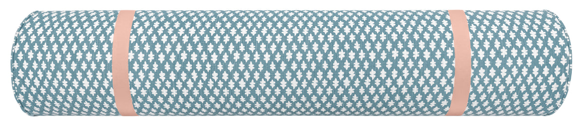 THE BOLSTER :: TILLY PRINT // HYDRANGEA BLUE + TAPE TRIM