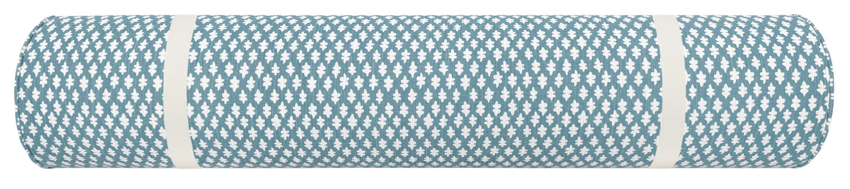 THE BOLSTER :: TILLY PRINT // HYDRANGEA BLUE + TAPE TRIM