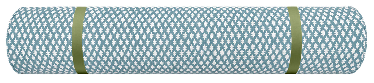 THE BOLSTER :: TILLY PRINT // HYDRANGEA BLUE + TAPE TRIM