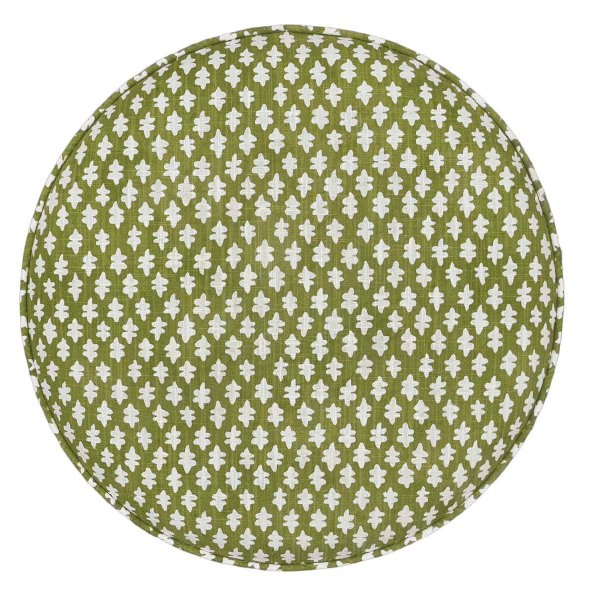THE TIGHT ROUND OTTOMAN :: TILLY PRINT // OLIVE