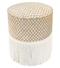 THE TIGHT ROUND OTTOMAN :: TILLY PRINT // SAND