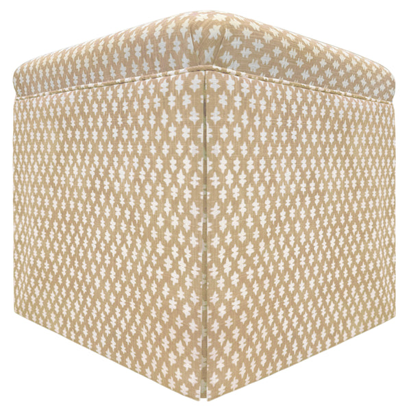 THE SKIRTED OTTOMAN :: TILLY PRINT // SAND