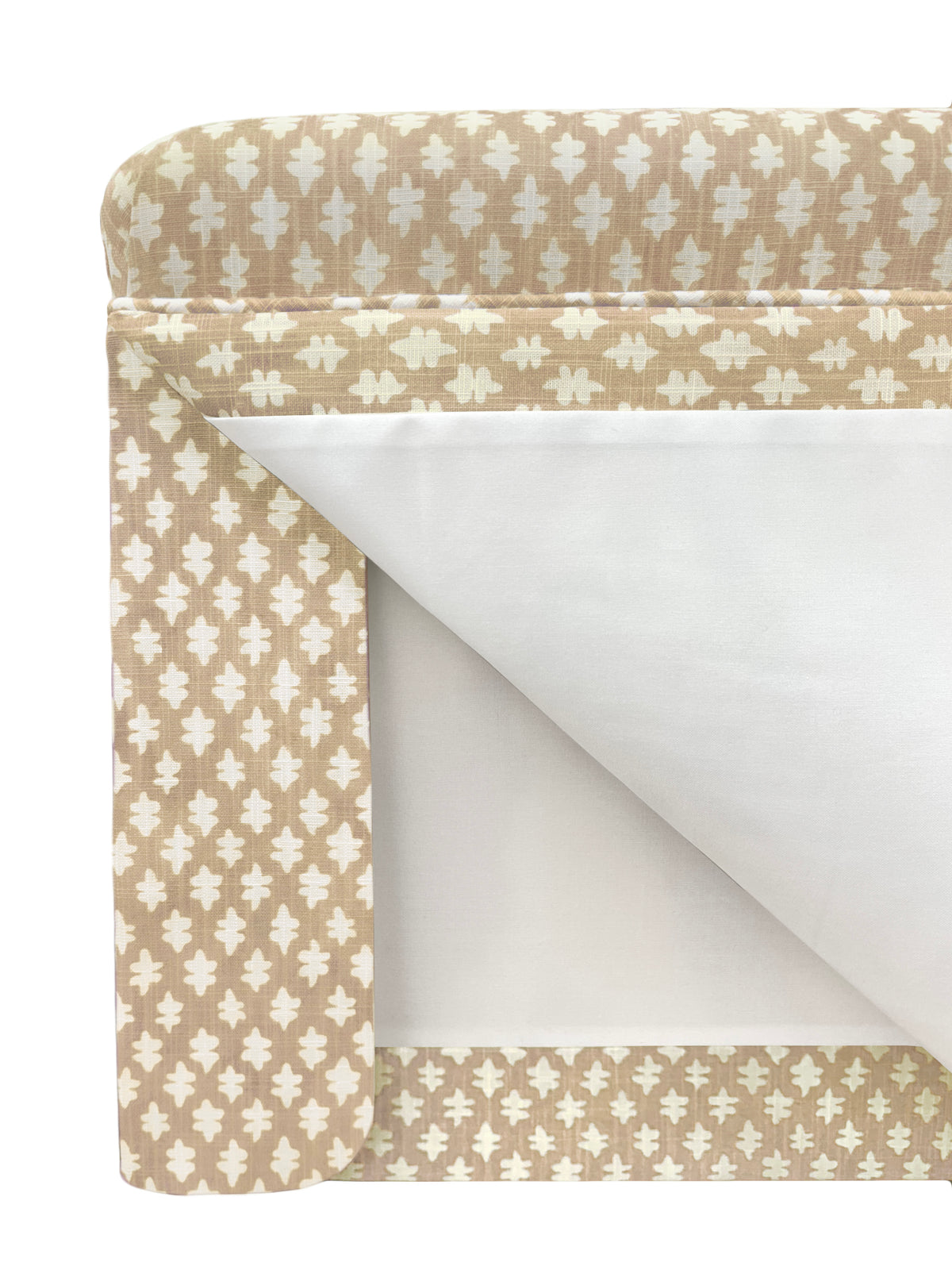 THE SKIRTED OTTOMAN :: TILLY PRINT // SAND