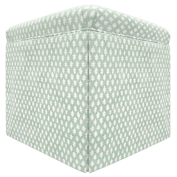 THE SKIRTED OTTOMAN :: TILLY PRINT // EUCALYPTUS