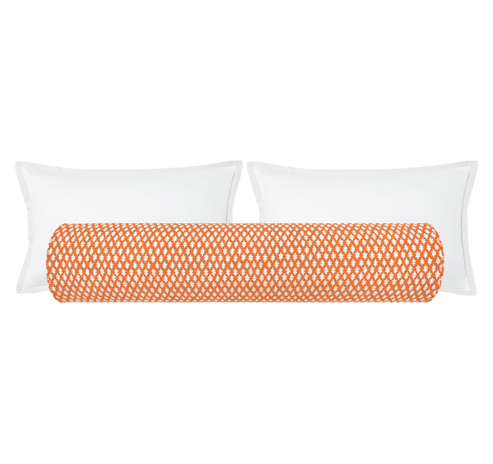 THE BOLSTER :: TILLY PRINT // TANGERINE + TAPE TRIM
