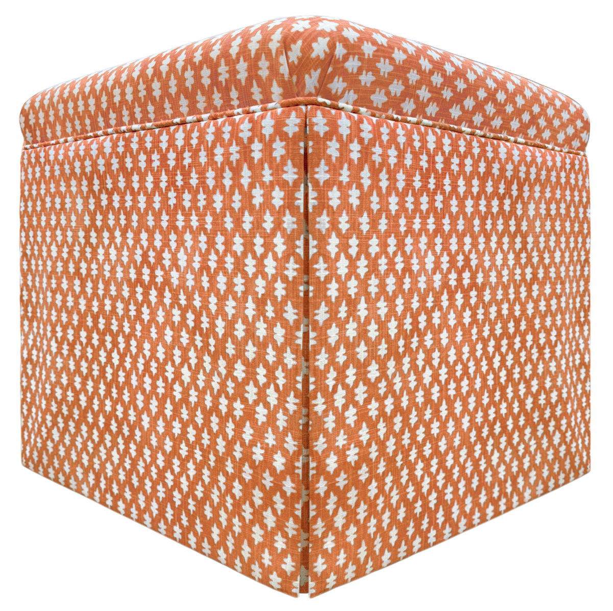 THE SKIRTED OTTOMAN :: TILLY PRINT // TANGERINE
