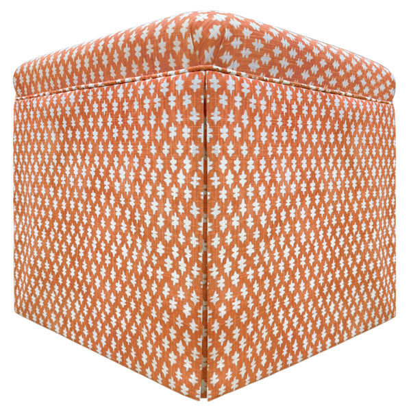 THE SKIRTED OTTOMAN :: TILLY PRINT // TANGERINE