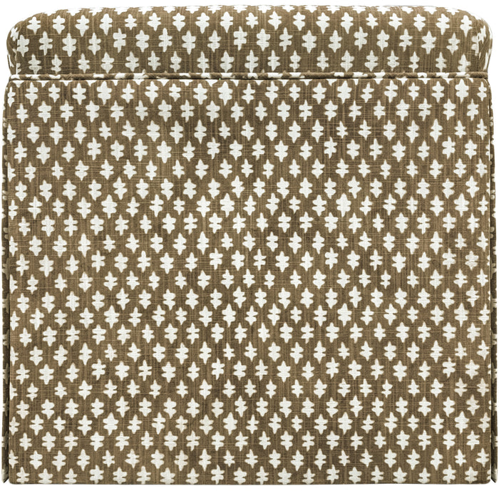 THE SKIRTED OTTOMAN :: TILLY PRINT // UMBER
