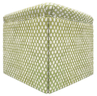 THE SKIRTED OTTOMAN :: TILLY PRINT // CELADON