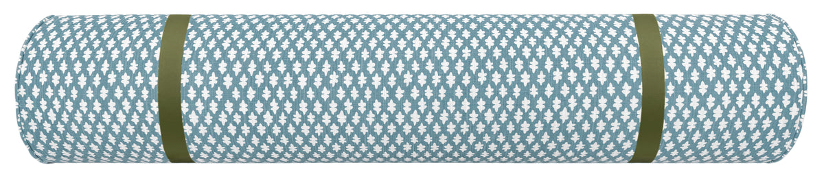 THE BOLSTER :: TILLY PRINT // HYDRANGEA BLUE + TAPE TRIM