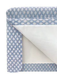 THE SKIRTED OTTOMAN :: TILLY PRINT // POWDER BLUE