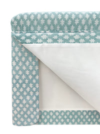 THE SKIRTED OTTOMAN :: TILLY PRINT // SPA BLUE