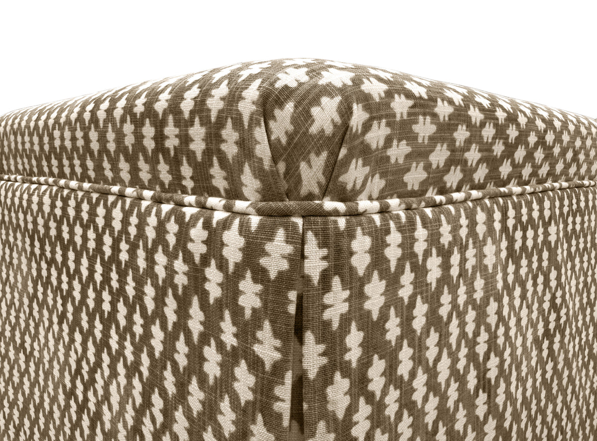 THE SKIRTED OTTOMAN :: TILLY PRINT // UMBER