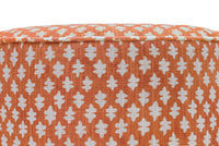 THE TIGHT ROUND OTTOMAN :: TILLY PRINT // TANGERINE