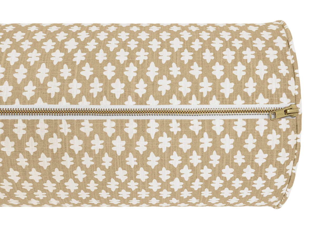THE BOLSTER :: TILLY PRINT // SAND + TAPE TRIM