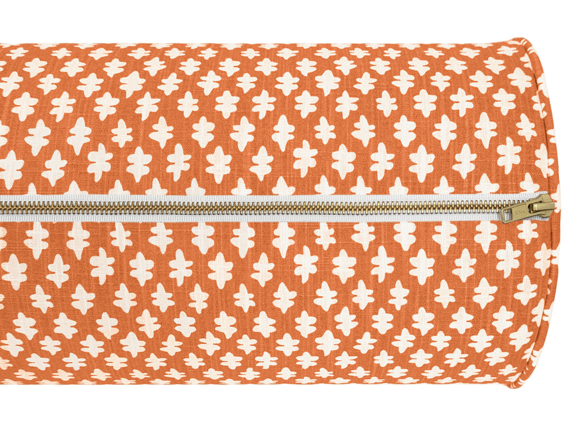THE BOLSTER :: TILLY PRINT // TANGERINE + TAPE TRIM