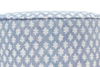 THE TIGHT ROUND OTTOMAN :: TILLY PRINT // POWDER BLUE
