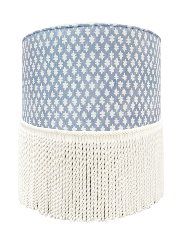 THE TIGHT ROUND OTTOMAN :: TILLY PRINT // POWDER BLUE