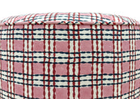 THE TIGHT ROUND OTTOMAN :: TRELLIS HAND BLOCK PRINT | MOLLY MAHON