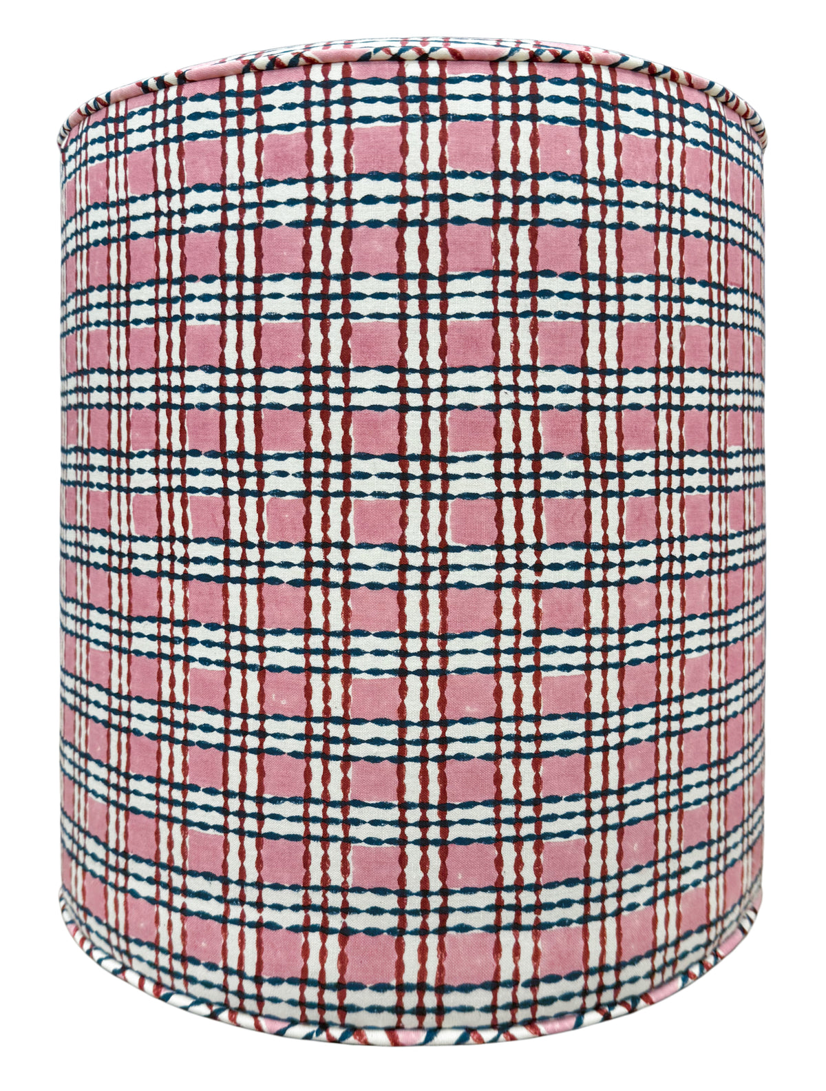 THE TIGHT ROUND OTTOMAN :: TRELLIS HAND BLOCK PRINT | MOLLY MAHON