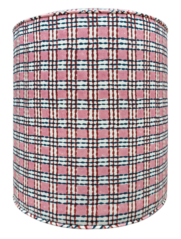 THE TIGHT ROUND OTTOMAN :: TRELLIS HAND BLOCK PRINT | MOLLY MAHON