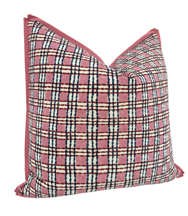 TRELLIS HAND BLOCK PRINT // ROSE & MIDNIGHT | SCHUMACHER