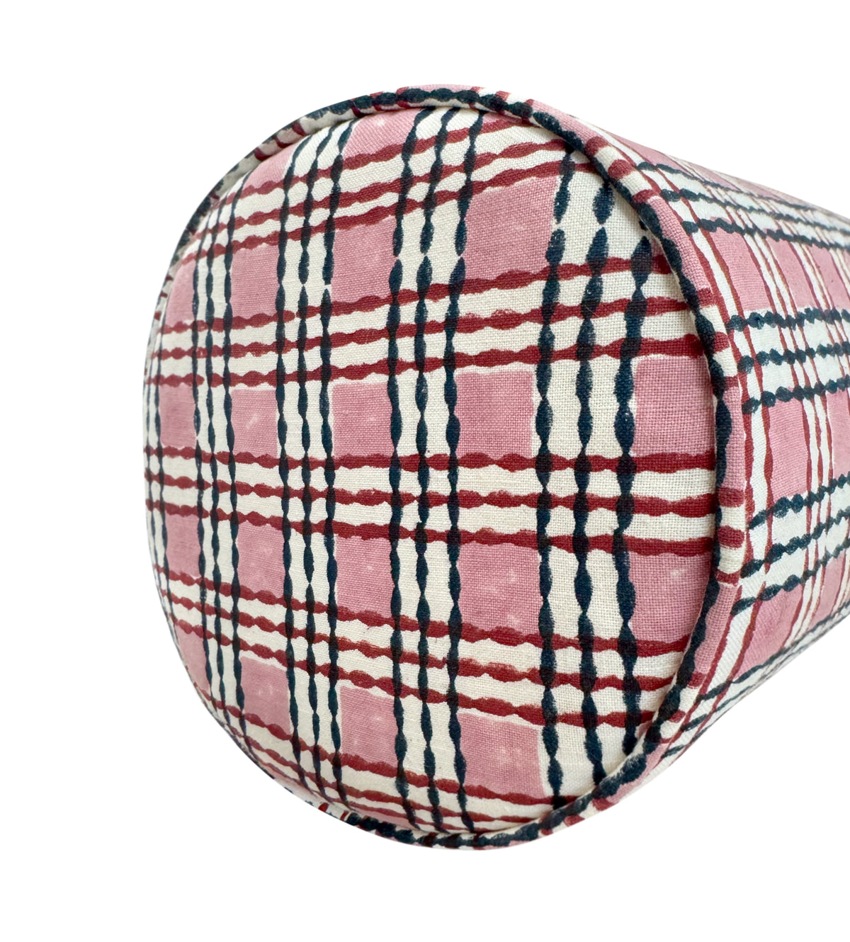 THE BOLSTER :: TRELLIS HAND BLOCK PRINT // ROSE & MIDNIGHT | SCHUMACHER