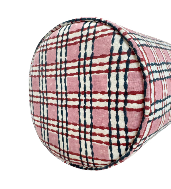 THE BOLSTER :: TRELLIS HAND BLOCK PRINT // ROSE & MIDNIGHT | SCHUMACHER