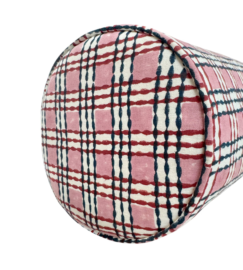 THE BOLSTER :: TRELLIS HAND BLOCK PRINT // ROSE & MIDNIGHT | SCHUMACHER