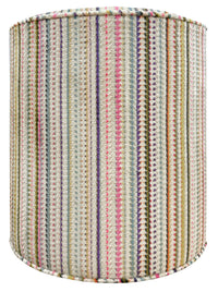 THE TIGHT ROUND OTTOMAN :: TRIBECA CUT VELVET // MULTI