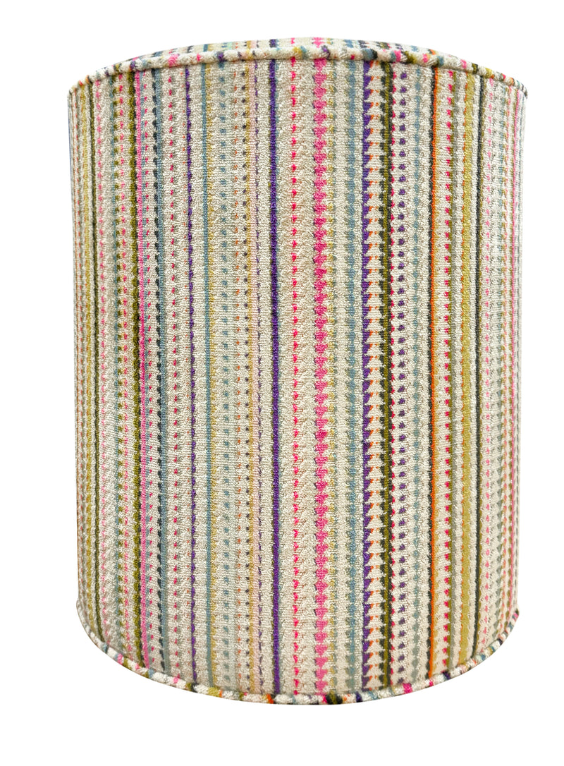 THE TIGHT ROUND OTTOMAN :: TRIBECA CUT VELVET // MULTI