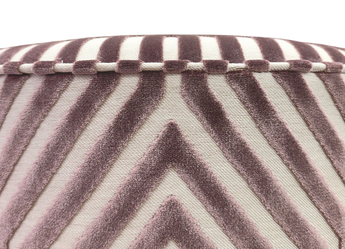THE TIGHT ROUND OTTOMAN :: VANDERBILT VELVET // LILAC | SCHUMACHER